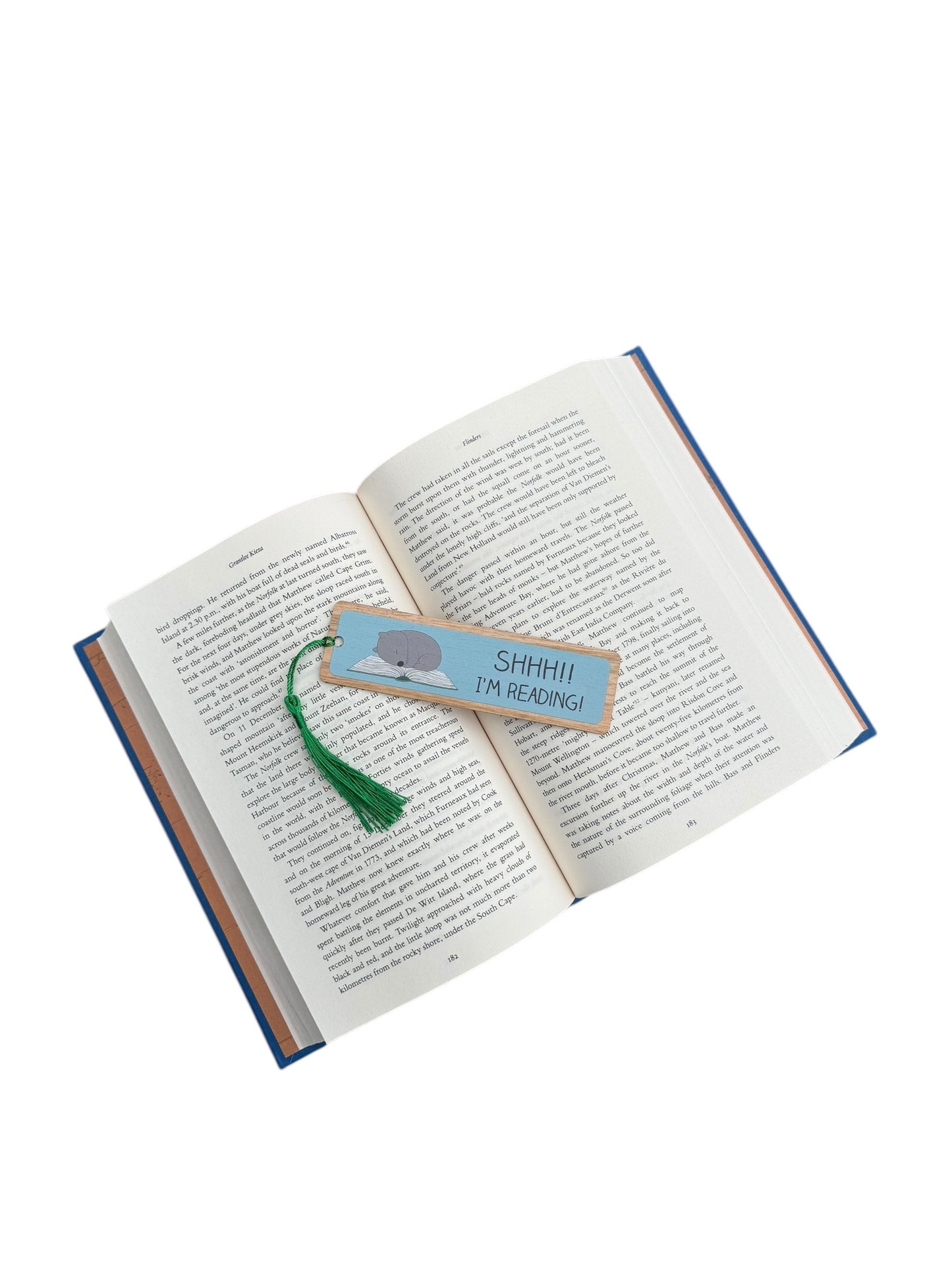 Shhh!! I am Reading! Wooden Bookmark