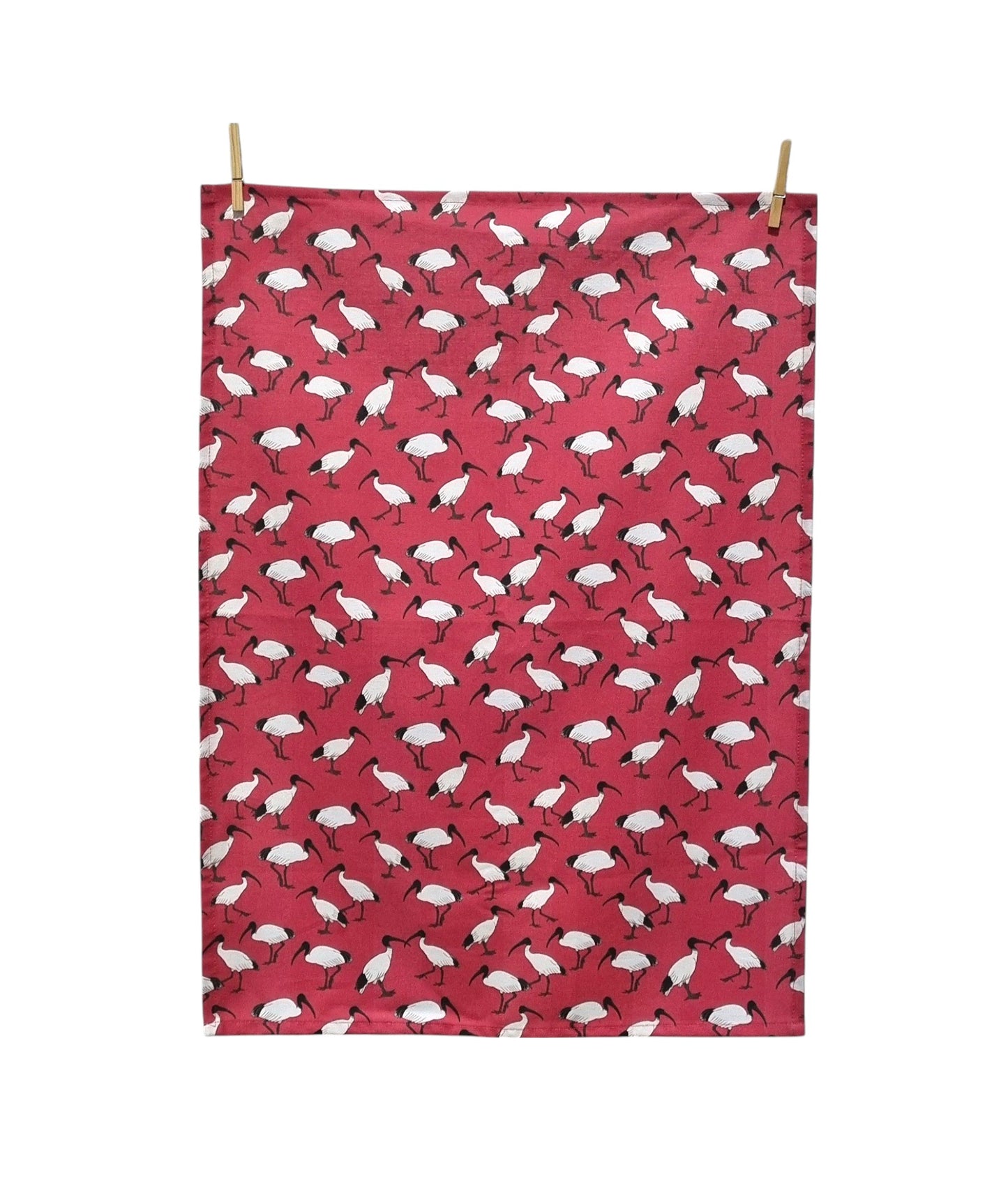 Australian Ibis Pattern Tea Towel