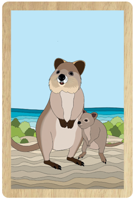Quokka Wooden Magnet