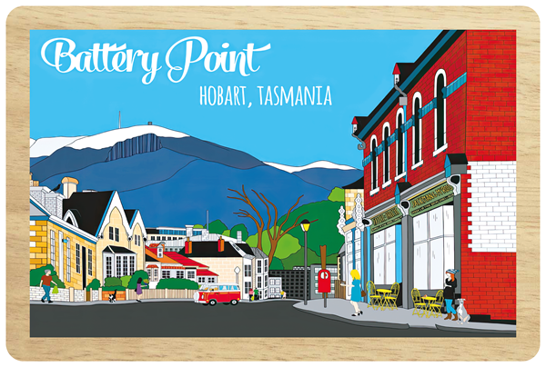 Battery Point Wooden Magnet