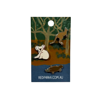 Australian Animals Trio Pin Set
