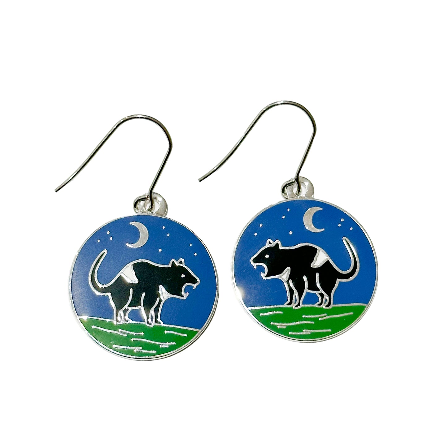 Tasmanian Devil Enamel Earrings