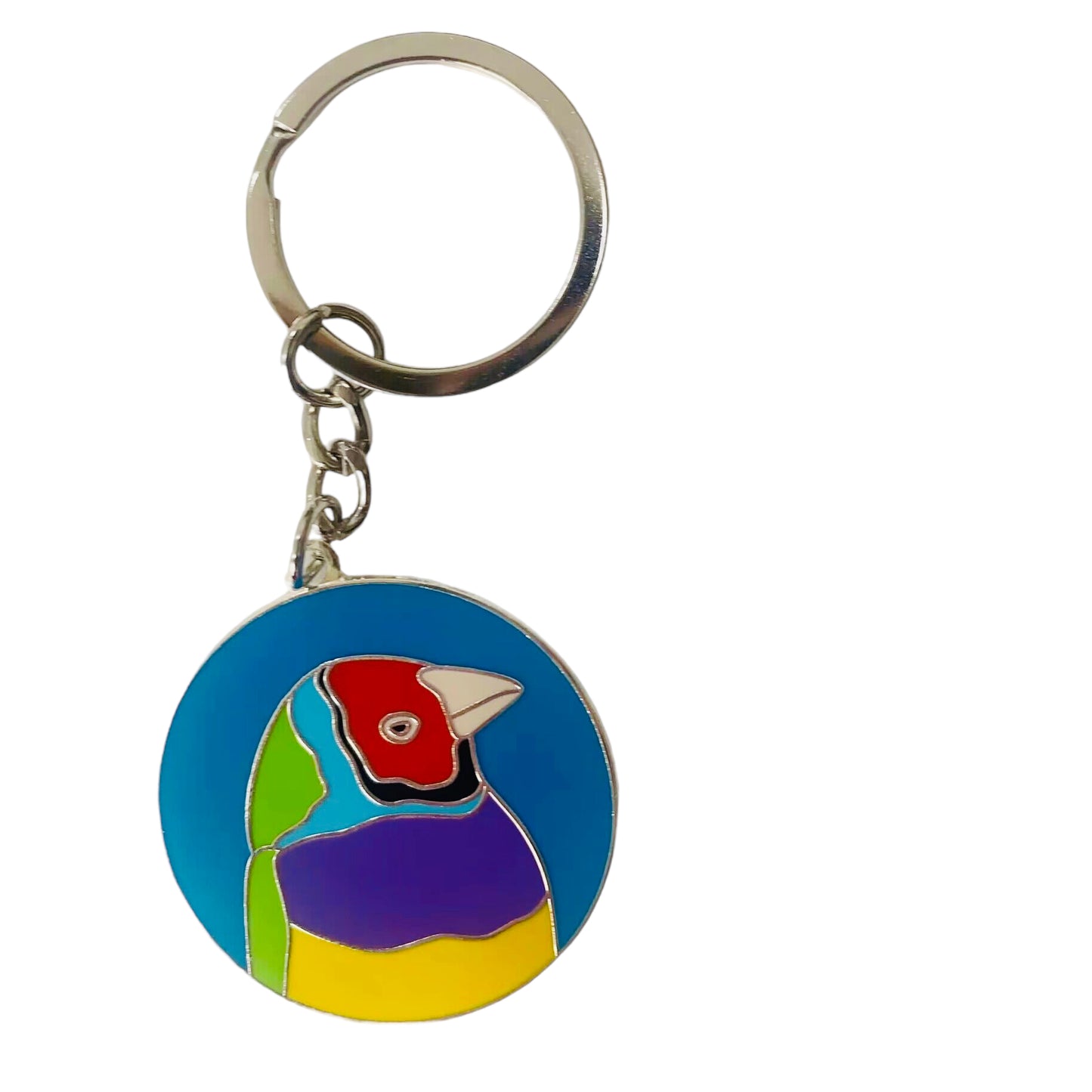 Gouldian Finch Keyring