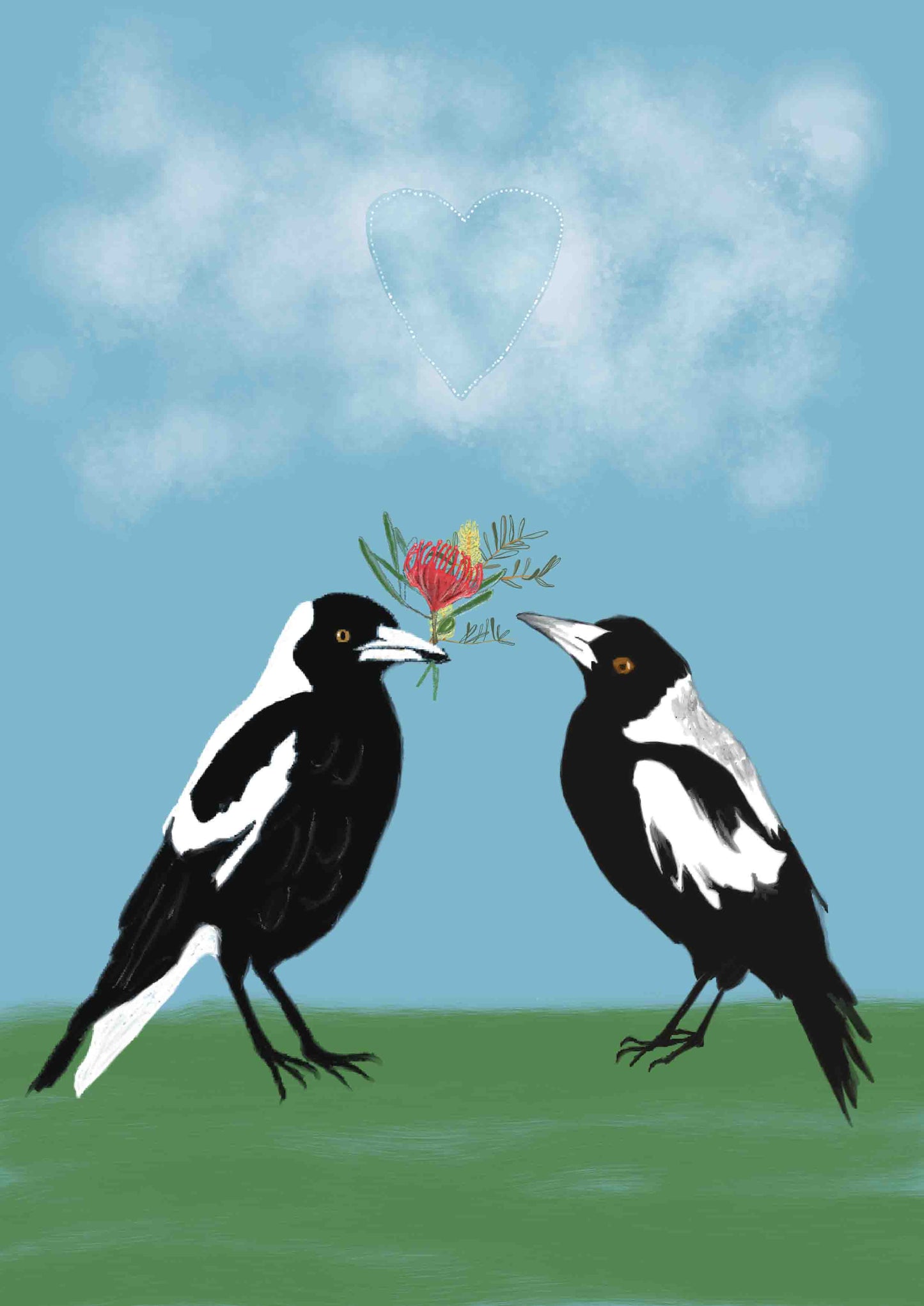 Magpie Love Card