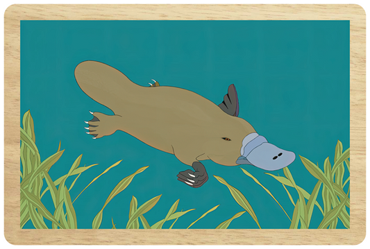 Platypus Wooden Magnet