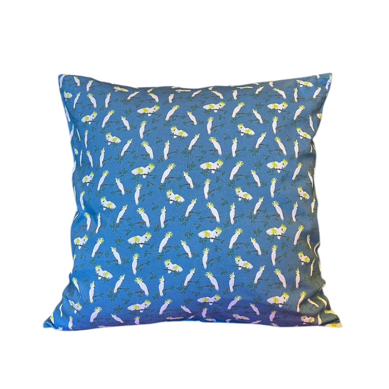 Sulphur-crested Cockatoo Recycled Cotton Cushion Cover