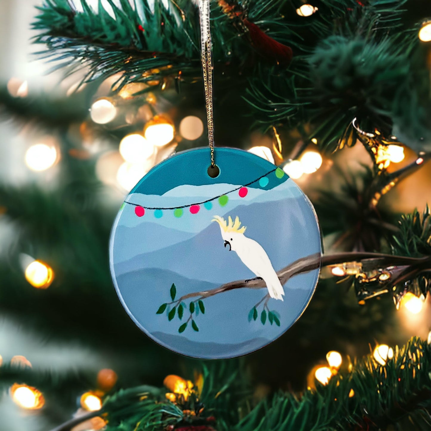 White Cockatoo Christmas Decoration