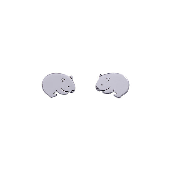 Wombat Recycled Silver Studs