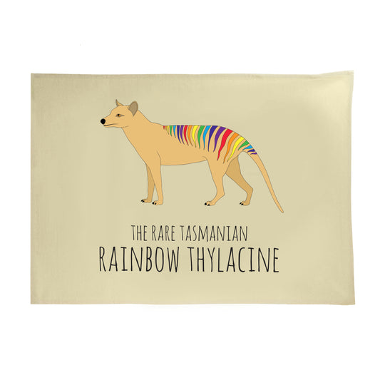 Rainbow Thylacine Tea Towel