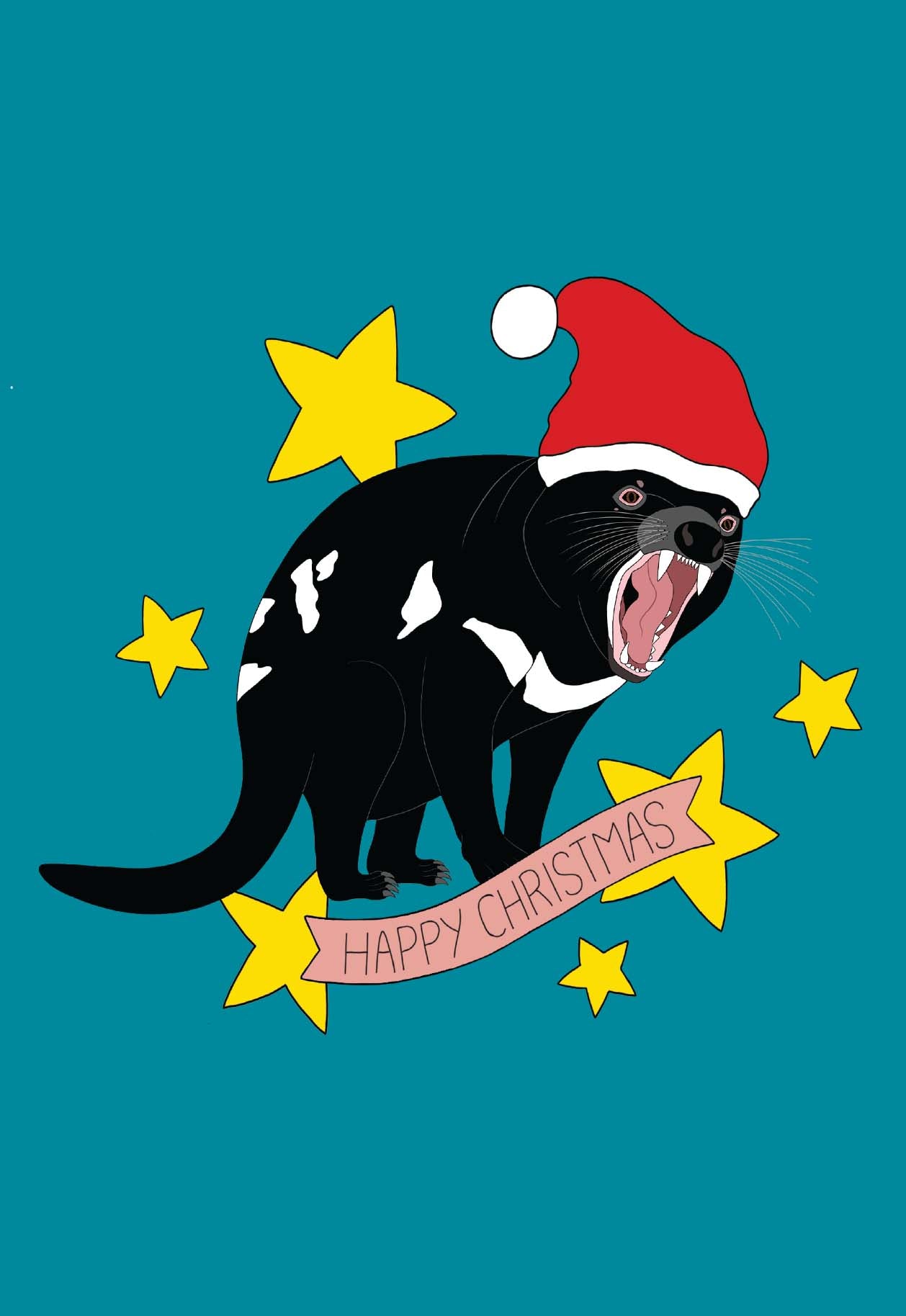 Tasmanian Devil Christmas Card