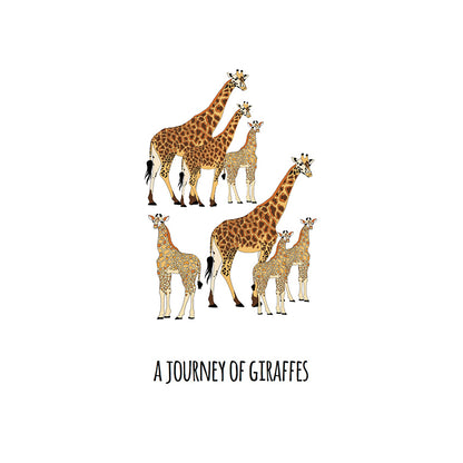 A Journey of Giraffes Art Print