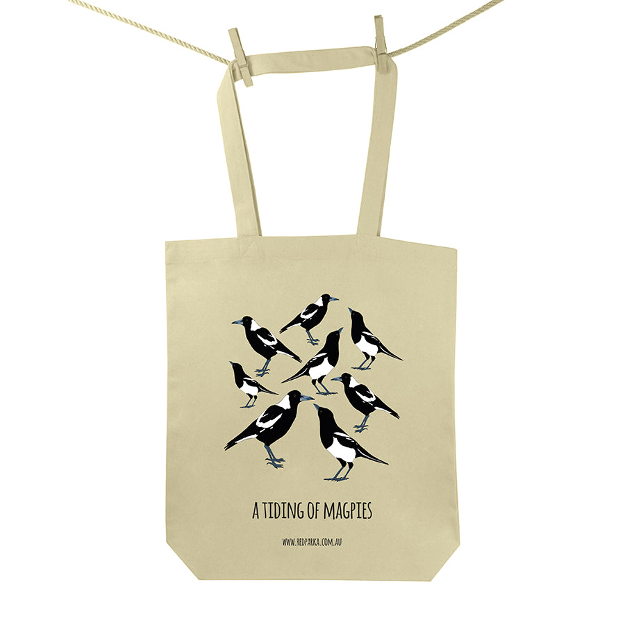 Tiding of Magpies Tote Bag