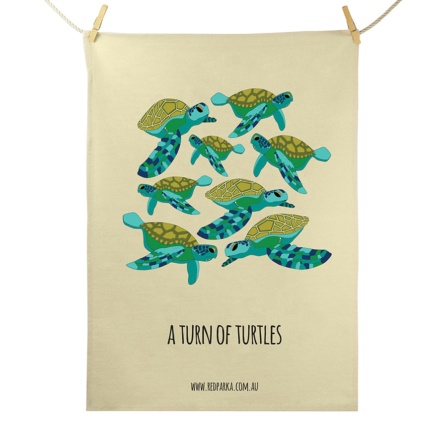 Turn of Turtles Tea Towel