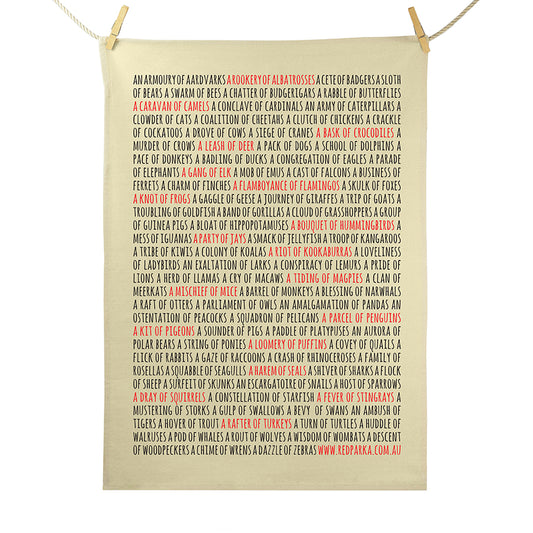 Collective Nouns Tea Towel